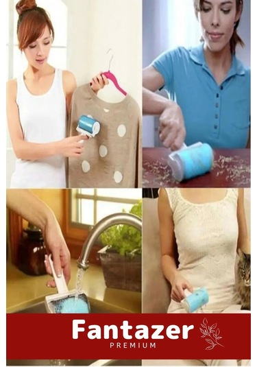 Fantazer Yeni Nesil Dayanıklı Evcil Hayvan Kedi Köpek Bot Yıkanabilir Pratik Tüy Toz Toplama Rulosu Aparatı