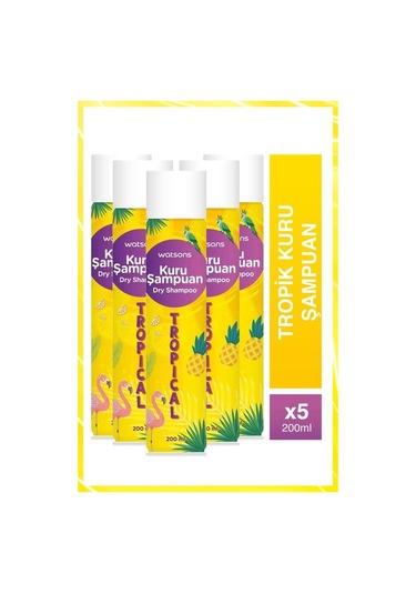 Watsons Tropik Kuru Şampuan 5 x 200 ML