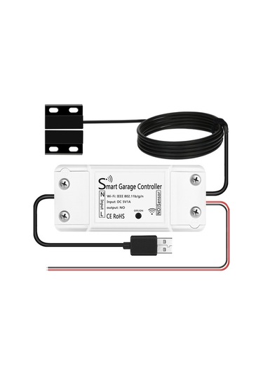 Pazly Beyaz Wifi Garaj Kapısı Açıcı Uzak Kumanda App Ses Kontrolü Alexa Google Home Uyumlu 100-240v Avrupa Standartı