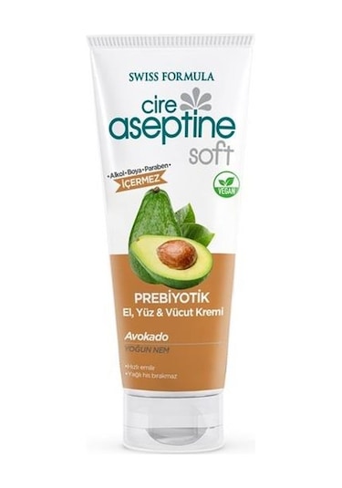 Cire Aseptine Soft Prebiyotik El Yüz Vücut Kremi Avokado 75ml