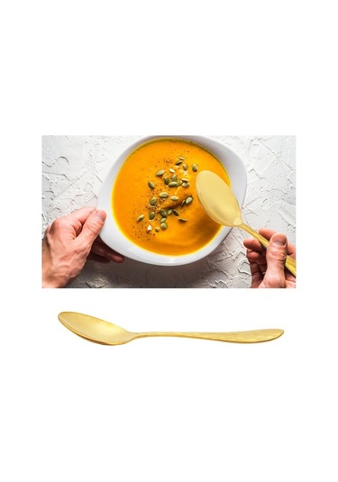 Fastbuy Yemek Kaşık Seti Ayna Cilalı Çekiçle Dövülmüş Stil Uzun Saplı Yuvarlak Başlı Mutfak Çatalı Otel Kafe Kaşığı