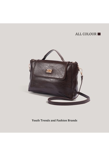 Charhp&kejnt Yüksek Kaliteli Dokulu Omuz Çantası Kadınlar İçin Şık Retro Üst Düzey Çanta Kahverengi