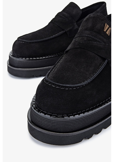 Valmenti Eva Erkek Siyah Süet Hakiki Deri Loafer Ayakkabı 771 500 Erk Ayk Y24 Siyah Süet