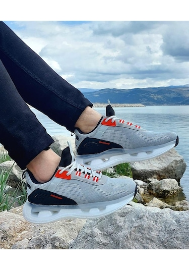 Dunlop 2240 Gri Renk Air Taban Fuspetli Erkek Spor Ayakkabı AYKSAYAK-000520