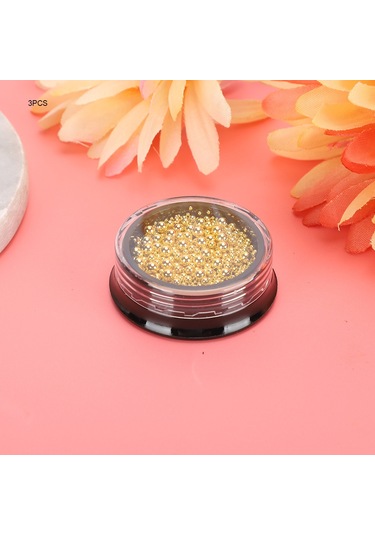 3 Kutulu Tırnak Sanatı Trend Çelik Toplar Dıy Metal Mikro Boncuk Manikür Aletleri Gz10