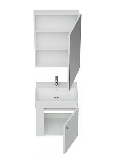 Creavit Font Lavabo Dolabı 50 Cm Ve Ayna Seti Beyaz