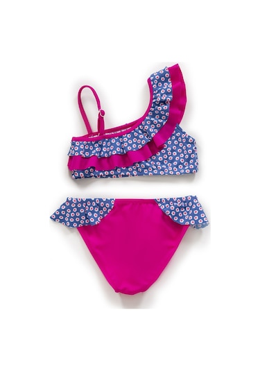 Endeep Kız Çocuk Desenli Bikini Takımı Çok Renkli