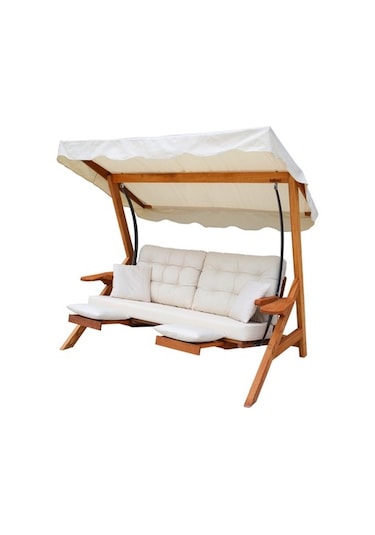 Belgrad Ahşap Bahçe Salıncak 2 Kişilik - İç-Dış Mekan Ceviz Belgrad Ahşap Bahçe Salıncak 2 Kişilik - İç-Dış Mekan Ceviz