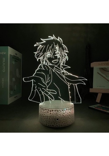 Goldenqian Çocuk Gece Lambası, 3d Gece Lambası, Renk Değişimli, Oda Dekorasyonu Gece Anime Led Işık Oda Dekorasyon Şeması Gece Lambası Çocuklar 3d Işık Yatak Odası 8pe7q5 Siyah