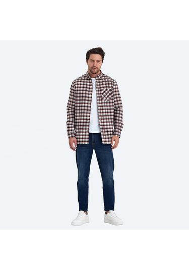 The Crow MANCHESTER Erkek  Kiremit Gömlek