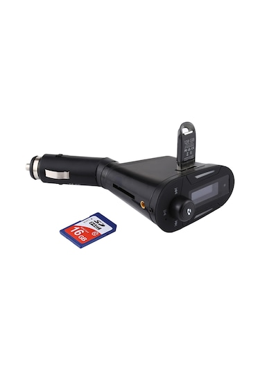Uzaktan Kumanda Ve Lcd Ekranlı Kablosuz Bluetooth Araç Mp3 Çalar Fm Verici, Destek Usb Ve Sd Kart Ve Ses Kablosu