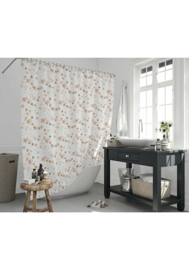 Jackline Banyo Duş Perdesi 6812 Model Çift Kanat 2X110X200Cm Çok Renkli