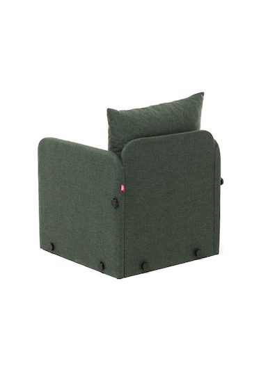 Pafu Saga Tekli Katlanır Yataklı Koltuk Keten Haki