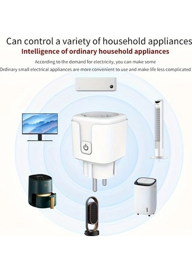 Motion003 Beyaz Wifi Tuya Akilli Fies Smart Life Uyumlu 16a Ses Kontrollu Akilli Priz Alexa Uyu