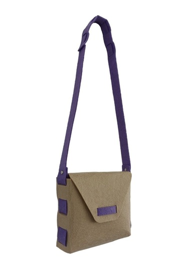 Kız Çocuk Omuz Çantası Keçe Sağlıklı Dikişsiz Etkinlik Günlük Çanta Kahve-mor Diğer