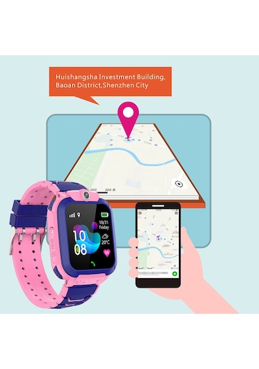 Geeroyoo JZR GY 1.44" Çocuk Lbs Takip Sos iki Yönlü Görüşme Sesli Sohbet Güvenlik Alanı IP67 Su Geçirmez i Akıllı Saat