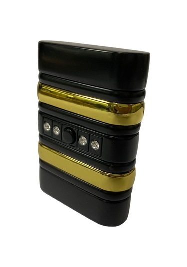 Shayu Pürmüzlü Çakmak Füme Sarı Zirkon Taşlı Füme - Sarı