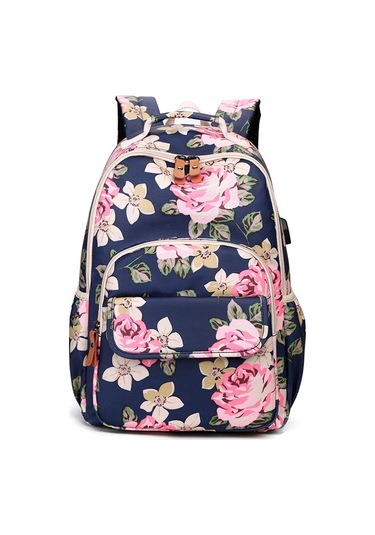 Çiçek Sırt Çantası Kadın Ortaokul Öğrencisi Okul Çantası Bilgisayar Bayan Çantası Büyük Kapasiteli Diğer