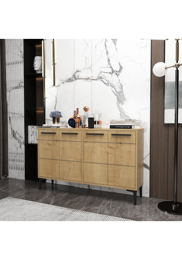 Zerkaconcept Marden Konsol Tv Sehpası Tv Ünitesi Meşe