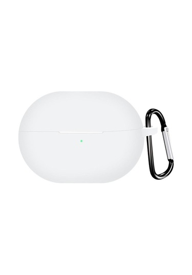 Microsonic Huawei Freebuds Pro 4 Kılıf Askılı Mat Silikon Beyaz