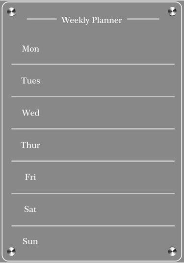 Suntek Manyetik Kuru Silme Tahtası Buzdolabı Haftalık