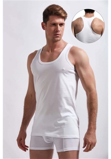 Josejuan 3'lü Erkek Atlet Rambo %100 Pamuk Ribana 3201-siyah - Beyaz - Gri Melanj