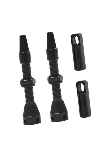 Qingmipy Cnc Alüminyum Presta Valf Sapı, Hava Tutturucu O-ring Ve Kilitleme Somunu, 40mm Siyah, 2 Adet + Ayırıcı Aracı