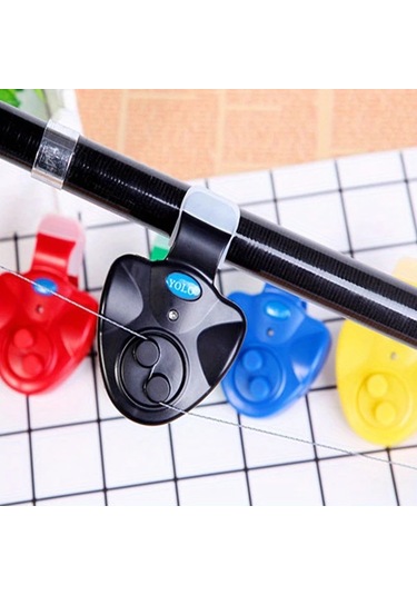 Fochsia Yeşil 1 Adet Şarjsiz Düğme Pilli Gündüz Gece Balıkçılık İçin Sesli Oltası Alarmı