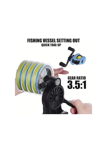 Xuweiwei Siyah Balık Hattı Sarıcı Makarası Ayarlanabilir Taşınabilir Masa Kelepçeli Tel Sarıcı Geri Kazanım Ekipmanı