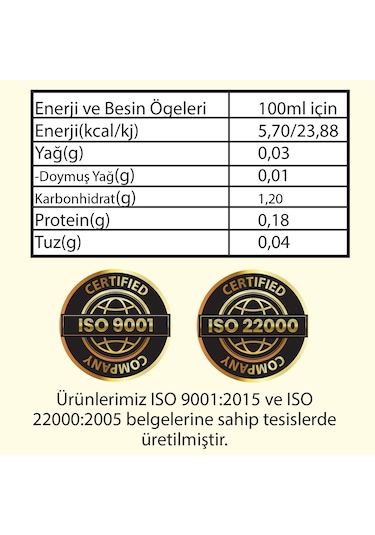 Hanzade Bitkisel Gilaburu Sirkesi 500 ML