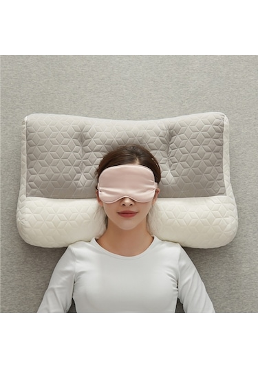 Xiyyadms Evde Kullanıma Uygun Lateks Boyun Destek Yastığı - Anti-çökme Tek Kişilik, Masajlı, Konforlu Uyku İçin 40x70cm Orta Boy Beyaz