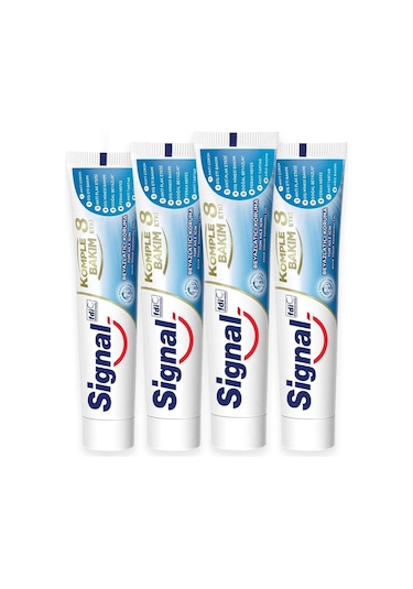 Signal Komple Bakım 8 Etki Beyazlatıcı Diş Macunu 4 x 75 ML