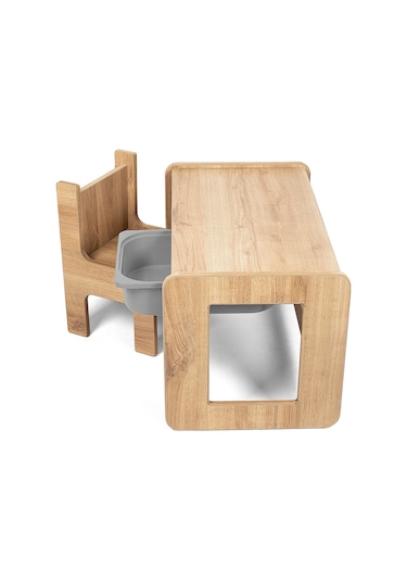 Çocuk Oyun, Aktivite Ve Etkinlik Masası, Ceviz-gri, 18mm 1.sınıf Ceviz