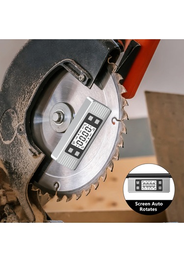 Moveevo Dijital Seviye Jd11 - Abs Malzeme, 4x90 Ölçüm Aralığı, 0.05 Çözünürlük, Manyetik Fonksiyon, Sayısal Ekran - Gümüş