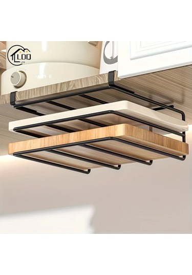 Honeybeeshop Ldq Paslanmaz Çelik Dolap Altı Organizer Raf Siyah Paslanmaz Çelik Tek Katman Mutfak Depolama Ünitesi Siyah-paslanmaz Çelik