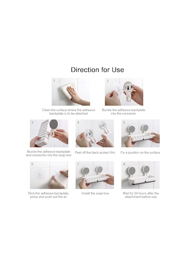 Xiyyadms Banyo Mutfak Sabun Shampoo Konseptörü - İki Katlı Su Tükenen Tasarım - Deliksiz Özel Yapışkan Montaj - 3kg Yük Taşıma Kabiliyeti Beyaz