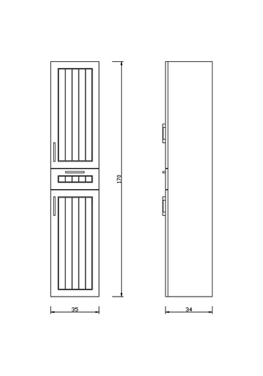 Denko Lotus Serisi 60 Cm Mdf Banyo Dolabı Beyaz