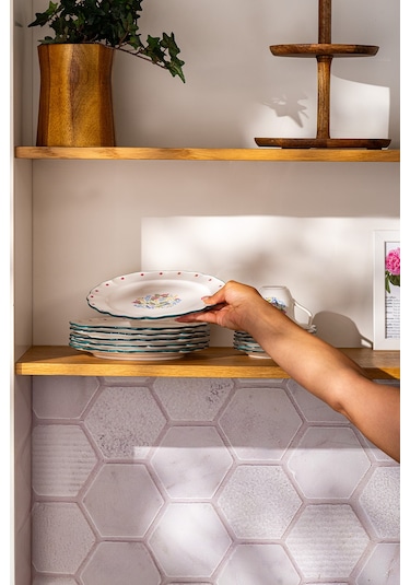 Emsan Yolanda Porselen 32 Parça 6 Kişilik Kahvaltı / Servis Takı Beyaz