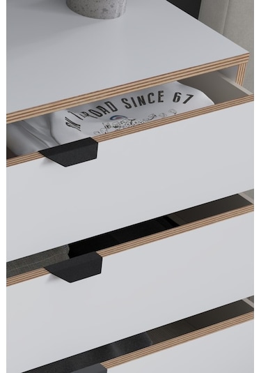 Arden 4 Çekmeceli Şifonyer Beyaz