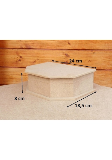 Ham Ahşap Kutu 8 x 24 x 18.5 CM