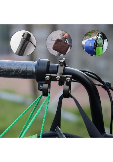 Xbyc 2147 Bisiklet Elektrikli Motosiklet Ve Scooter Alüminyum Gidon Eşya Taşıma Kancası Kırmızı