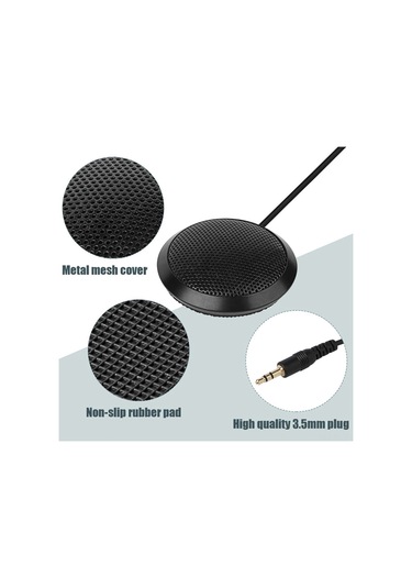 Lemestar 360 Derece Ses Toplayan Profesyonel Kondenser Mikrofon - Pc, Toplantı, Canlı Yayın İçin 3.5mm Aux