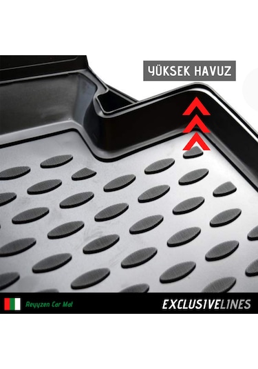 Reyyzen Renault Fluence Paspas + Bagaj Havuzu Set  Siyah