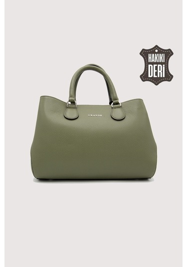 Hakiki Deri Yeşil Kadın Kol Çantası Uzun Askılı Smr7666 Yeşil