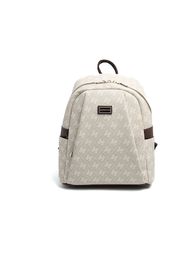 Silver Polo Sp926 Kadın Sırt Çantası Monogram Taş-kahve