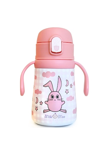 Milk&moo Çelik Küçük Çocuk Matarası Çançin 360 Ml Pembe