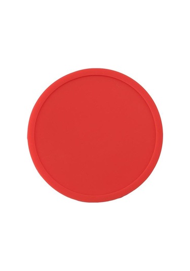 Kırmızı Silikon Bardak Yuvarlak 10cm Kalın Yalıtımlı Coaster İçecek Kupası Kahve Altlığı Kırmızı