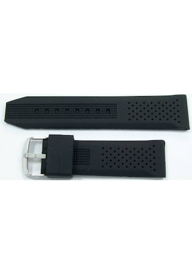 Lacost Model Silikon Saat Kordonu Siyah 18Mm Slikon Kordon Kolçak