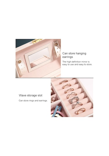 Sones Basit Taşınabilir Mücevher Kutusu Küpe Yüzük Saklama Konsolidasyon Kutusu Çekmeceli, Boyut: 17,5 X 14 X 13 Cm Beyaz