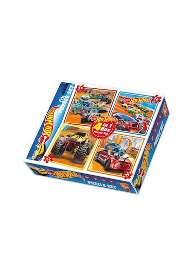 1895 Dıytoy 4Ü1 Arada Puzzle Set - Hot Wheels - 24 35 54 70 Parça